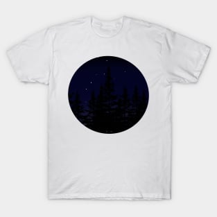 Night Sky Treeline T-Shirt